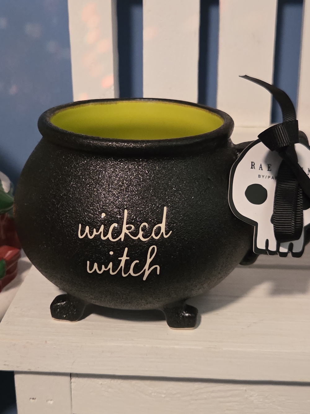 Rae Dunn Black 'Wicked Witch' Cauldron Accent Bowl